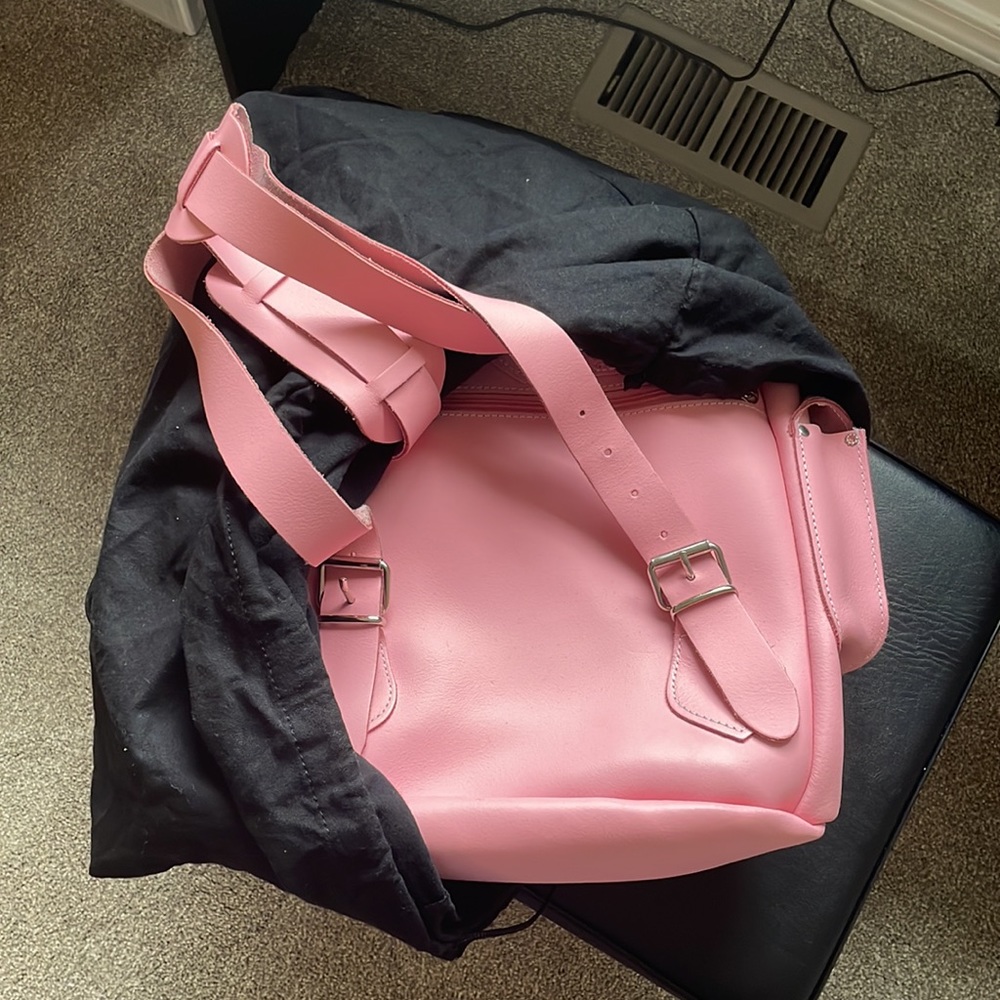 Grafea leather backpack, pink - Picture 11 of 11